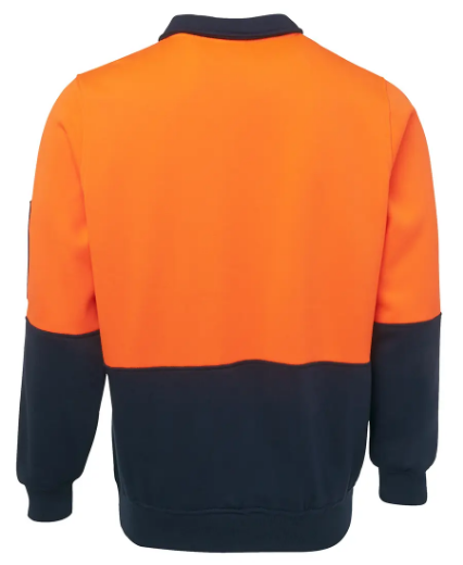Picture of JB's Wear, HV 1/2 Zip Fleecy- Orange/Black Size Large